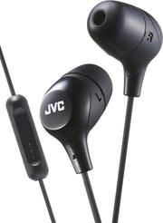JVC HA-FX38M-B JVC Marshmallow Remote In-Ear Stereo Headphone Black
