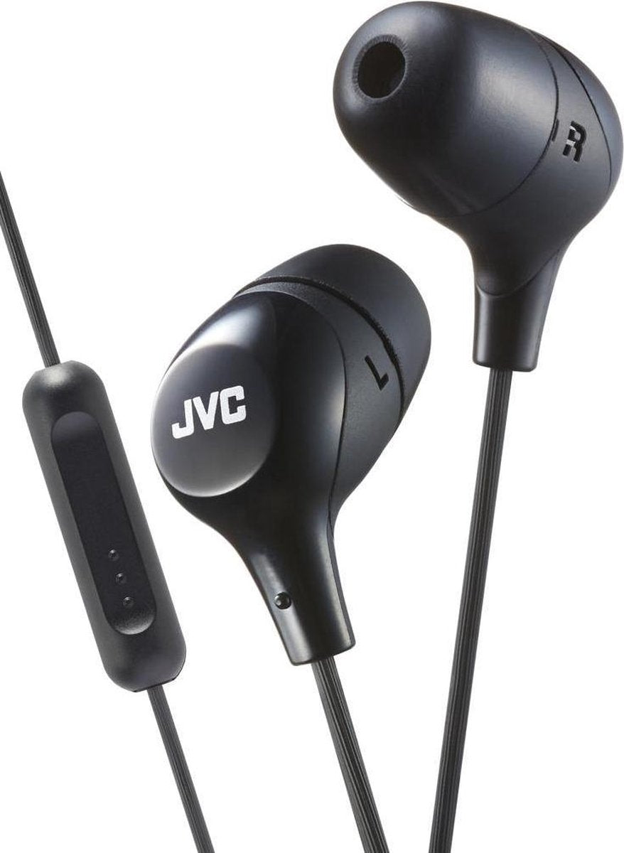 JVC HA-FX38M-B JVC Marshmallow Remote In-Ear Stereo Headphone Black