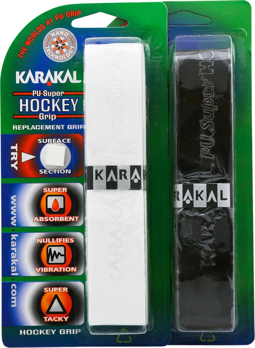 karakal grips - 2 stuks - zwart en wit