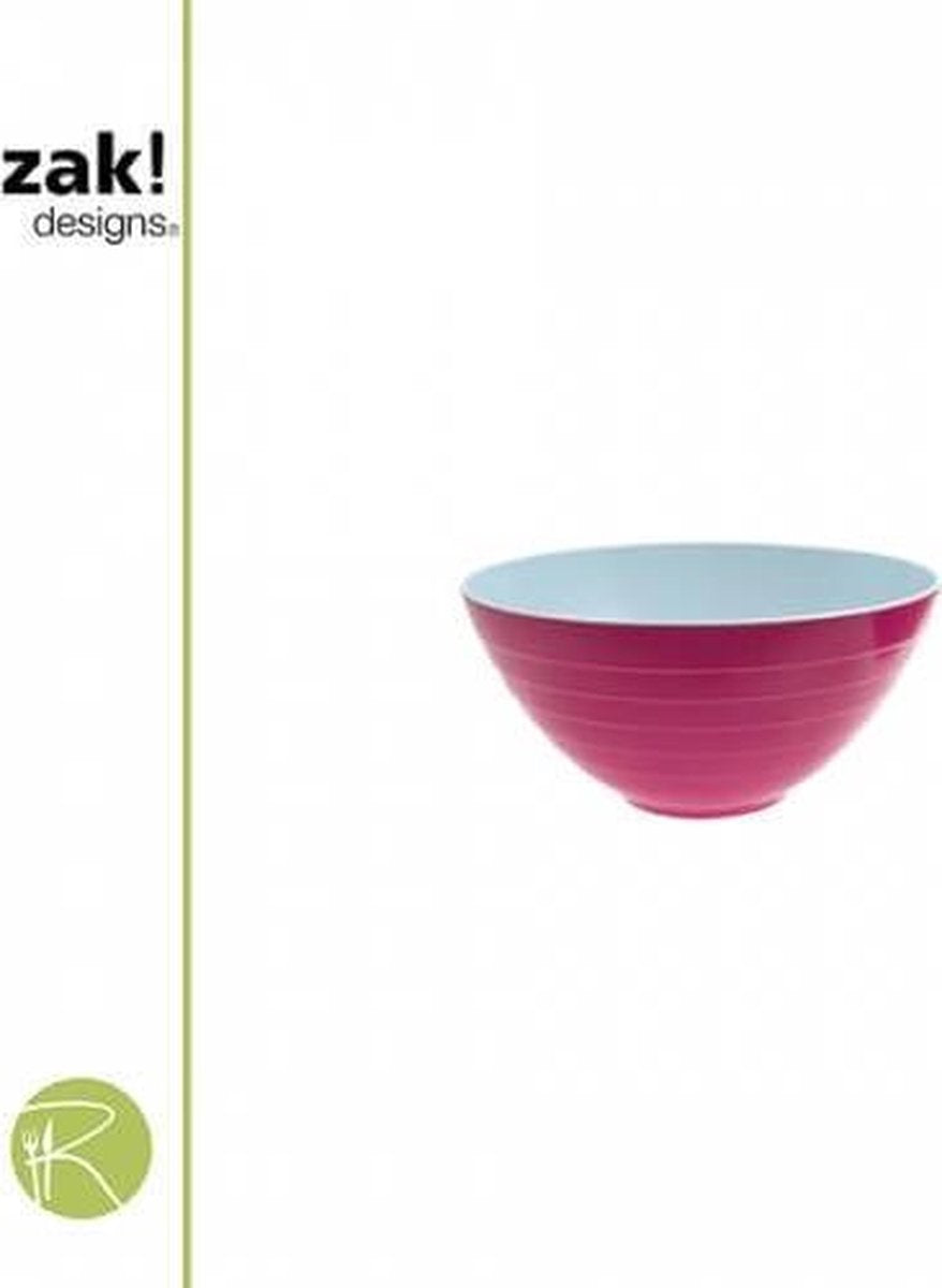 Zak!Designs Sorbet - Saladeschaal - Twotone Wave - 25 cm - Paars / Licht Blauw
