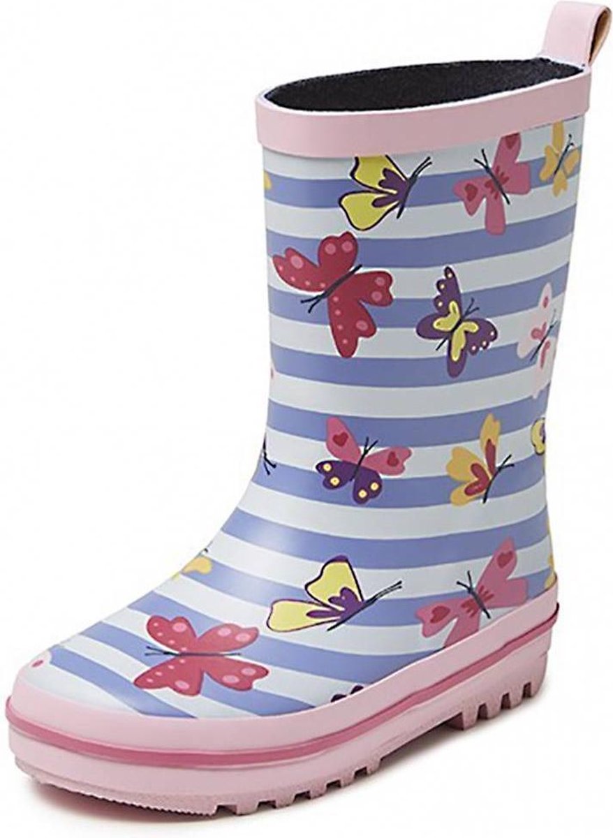 Gevavi Boots Vlinder Roze Laarzen Rubber Meisjes 26