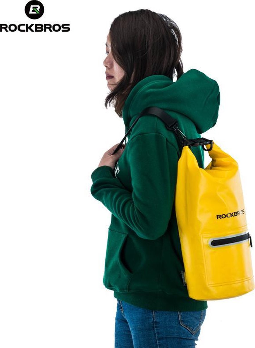 ROCKBROS Geel Waterdichte fiets Fiets sport camping Rugzak Droge tas/ROCKBROS jaune vélo étanche vélo sport camping sac à dos sac sec