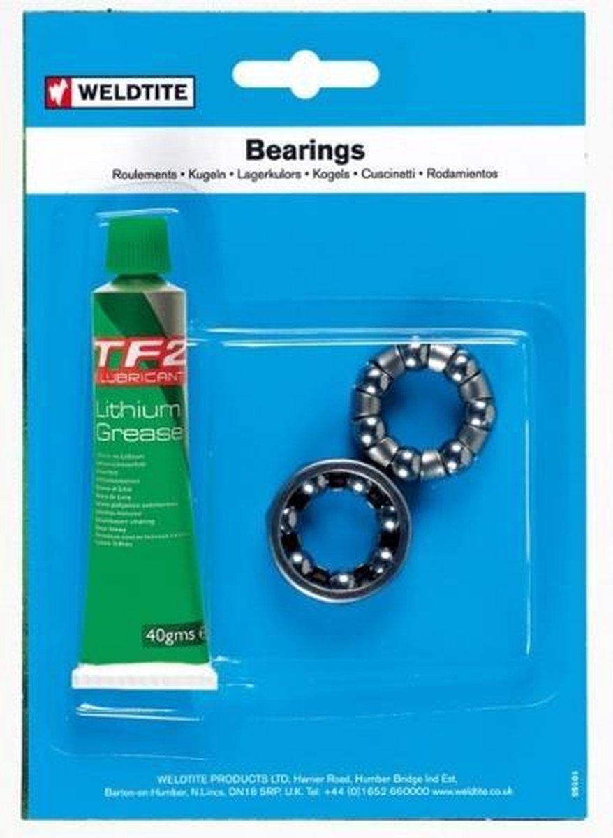 kogelringen met lithiumvet 7 kogels 1/4 inch 3-delig