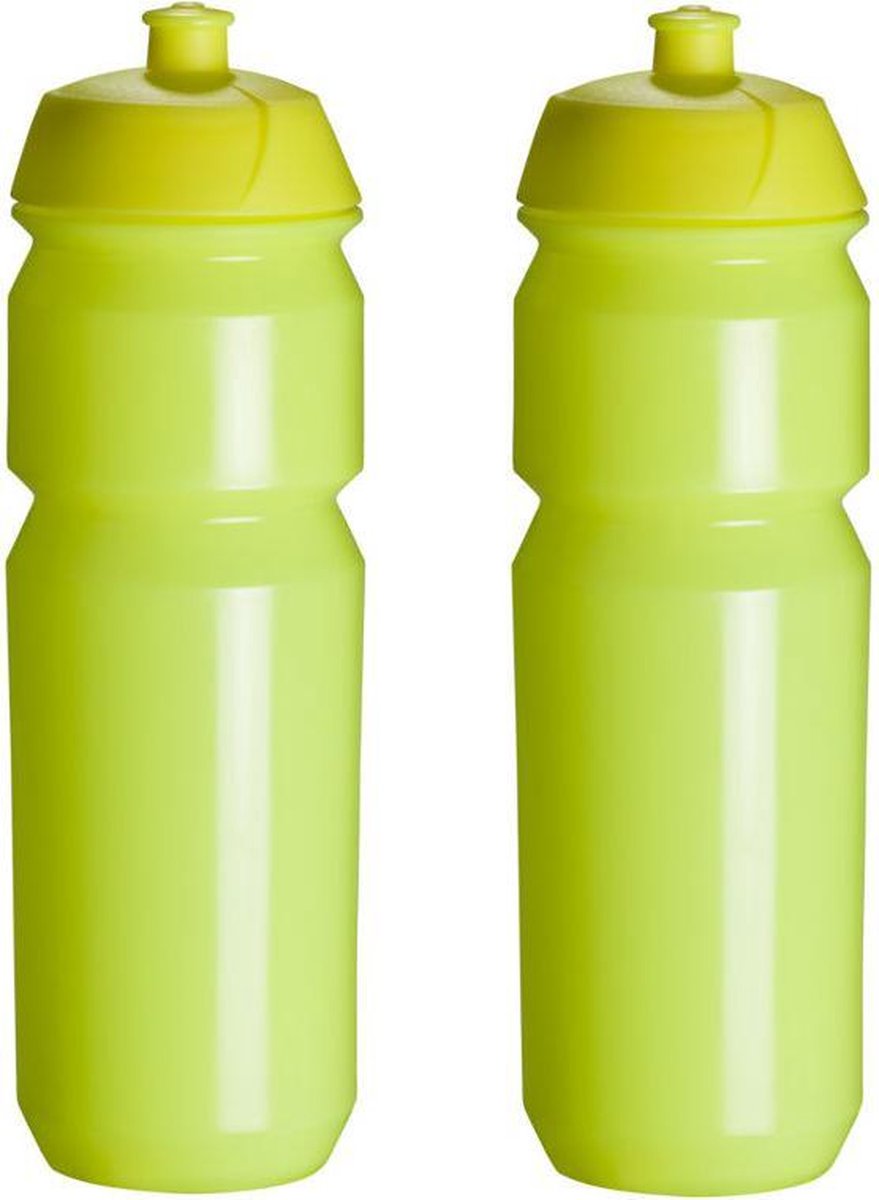 2 x Tacx Shiva Bidon - 750 ml - Fluo Geel Drinkbus