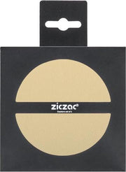 ZicZac  Onderzetters – Imitatieleer Leather Look – 10 cm ∅ – Set 4 stuks – Zandkleur