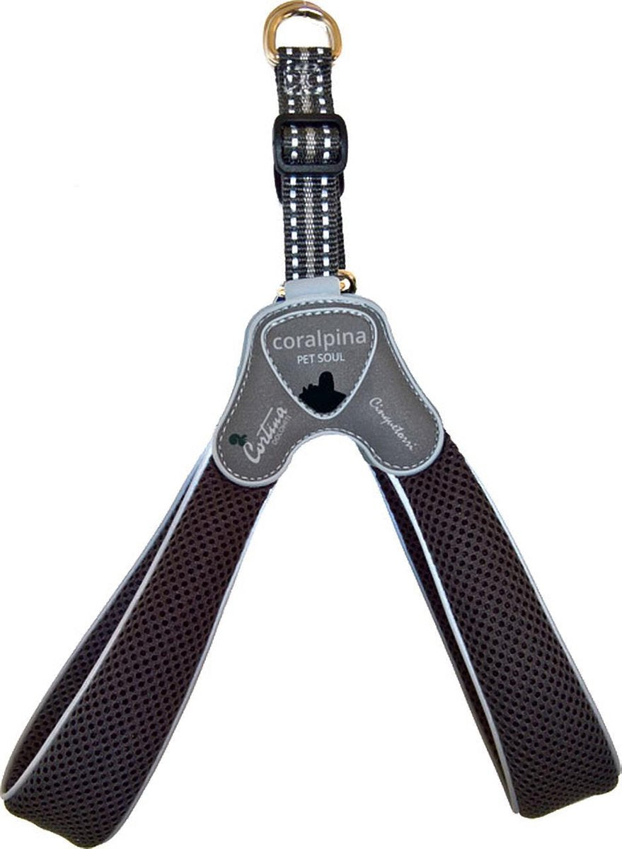 Luxe Coralpina honde harness Cinquetorri tuig zwart 20-30 cm