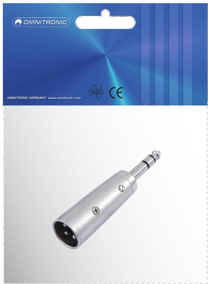 OMNITRONIC Adapter XLR(M)/Jack(M) stereo