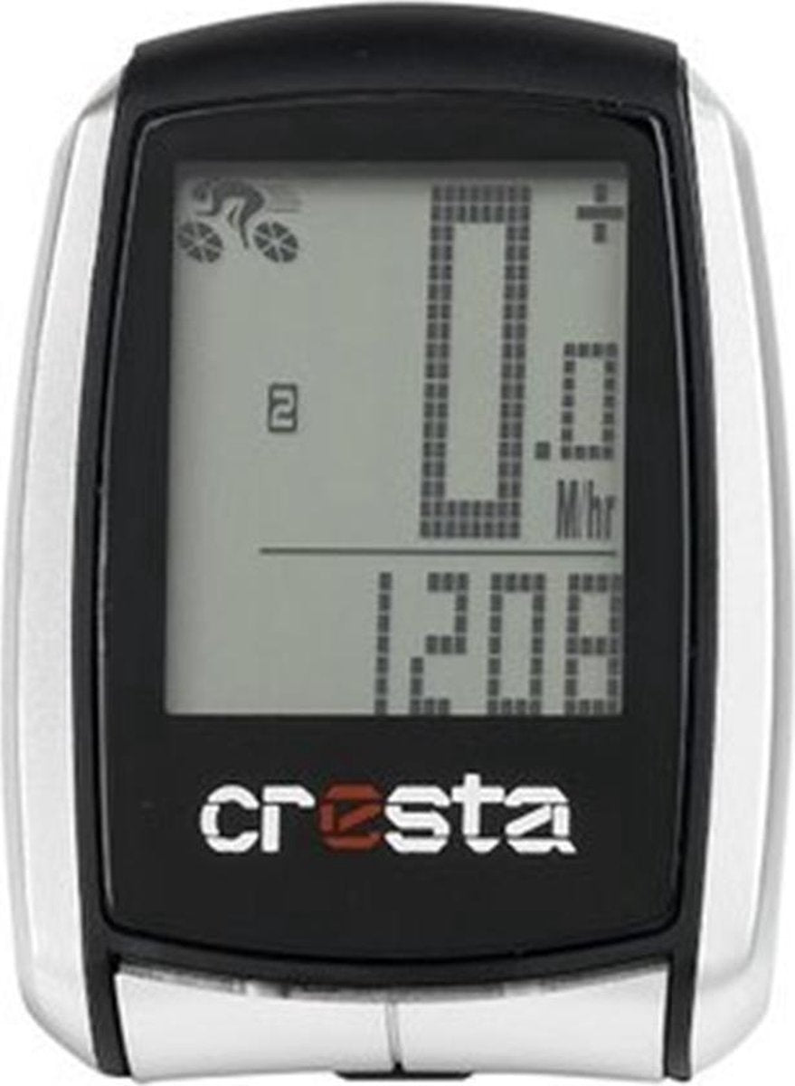 Cresta PFC560 Fietscomputer - Draadloos - 22 functies - Zilver/Zwart