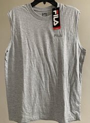 FILA MEN COTTON JERSEY  SLEEVE LESS T0P GREY XXL