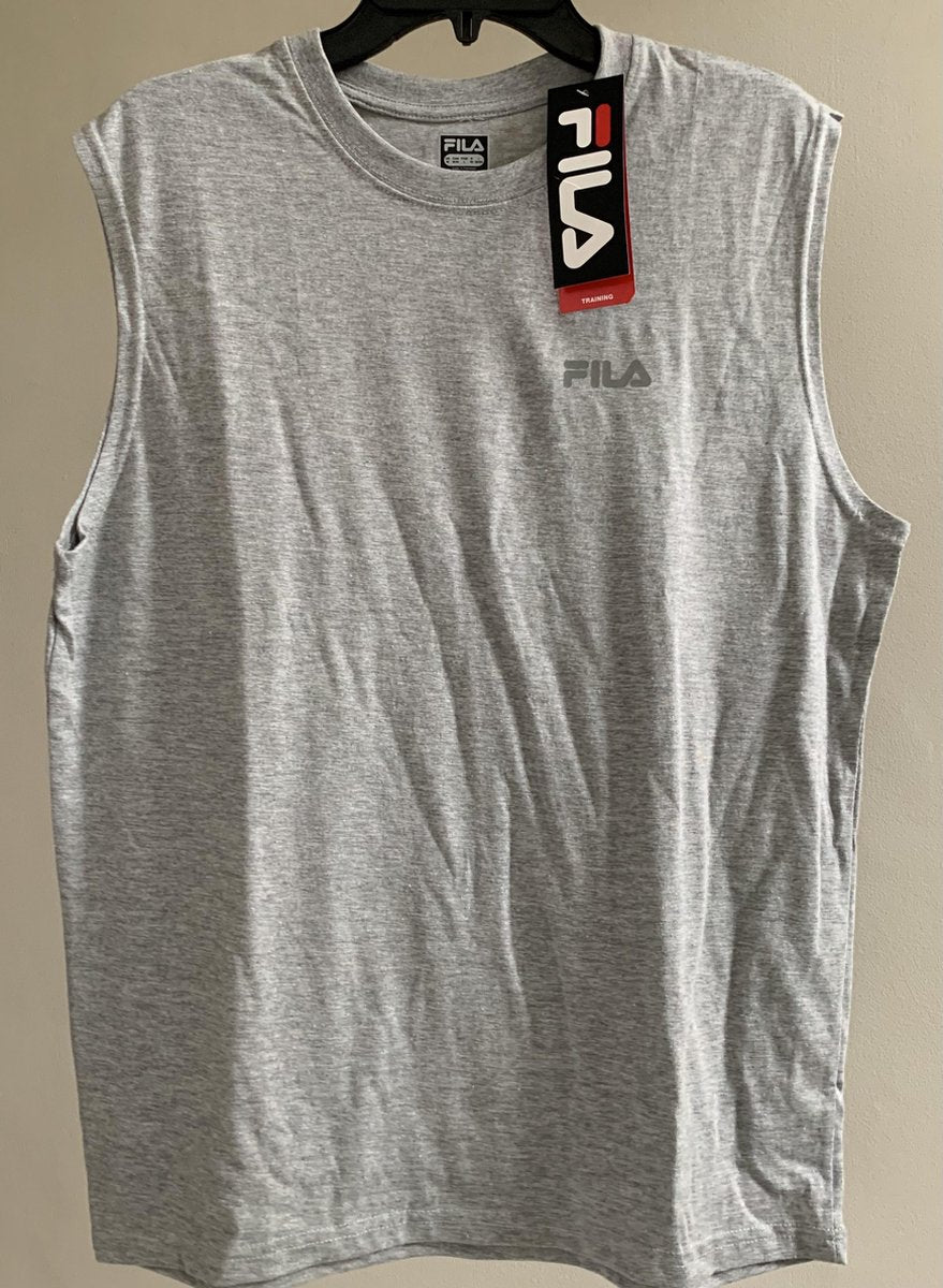 FILA MEN COTTON JERSEY  SLEEVE LESS T0P GREY XXL