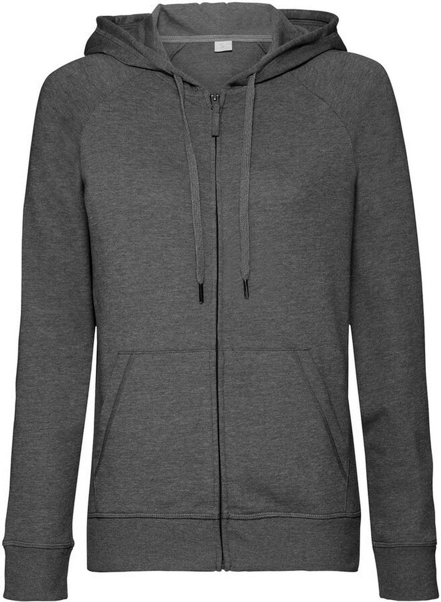 Russell Dames/dames HD Ritssweater met rits (Grijze Mergel)