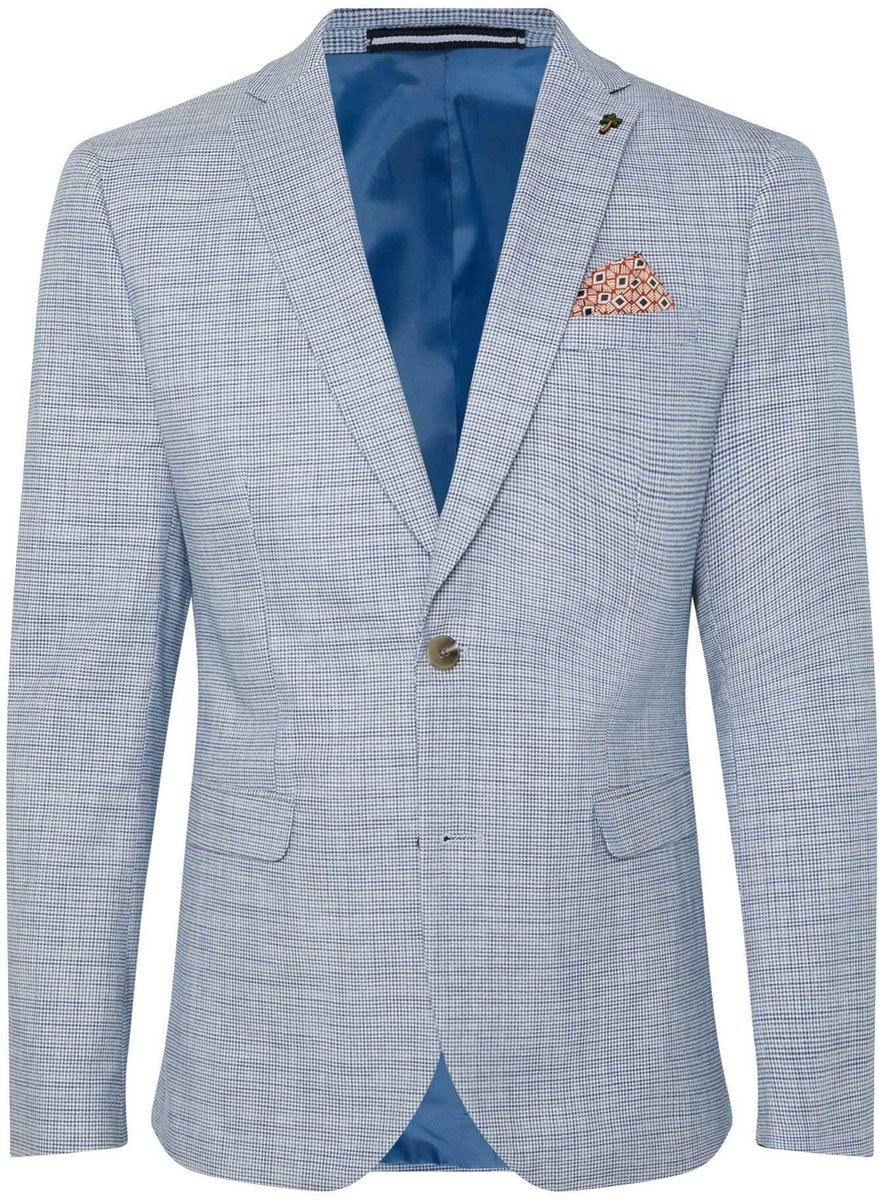 WE Fashion Heren slim fit blazer pied-de-pouledessin Randolph - Maat XXL (56)