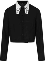 Banned Blouse -L- UNDERTAKER Zwart
