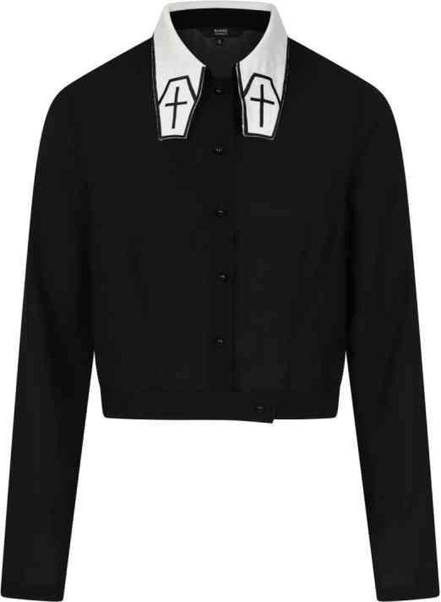 Banned Blouse -L- UNDERTAKER Zwart