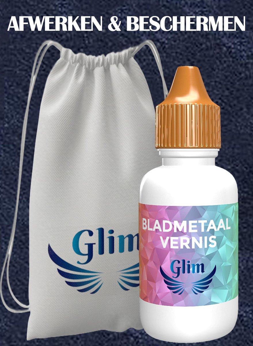 Glim® - Coating voor bladmetaal - Vernis bescherming op waterbasis - Finish - Leaf protect - Deco - Hobby - decoratie - Beschermt - NIEUW -100ml