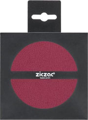 ZicZac  Onderzetters – Imitatieleer Leather Look – 10 cm ∅ – Set 4 stuks – Rood