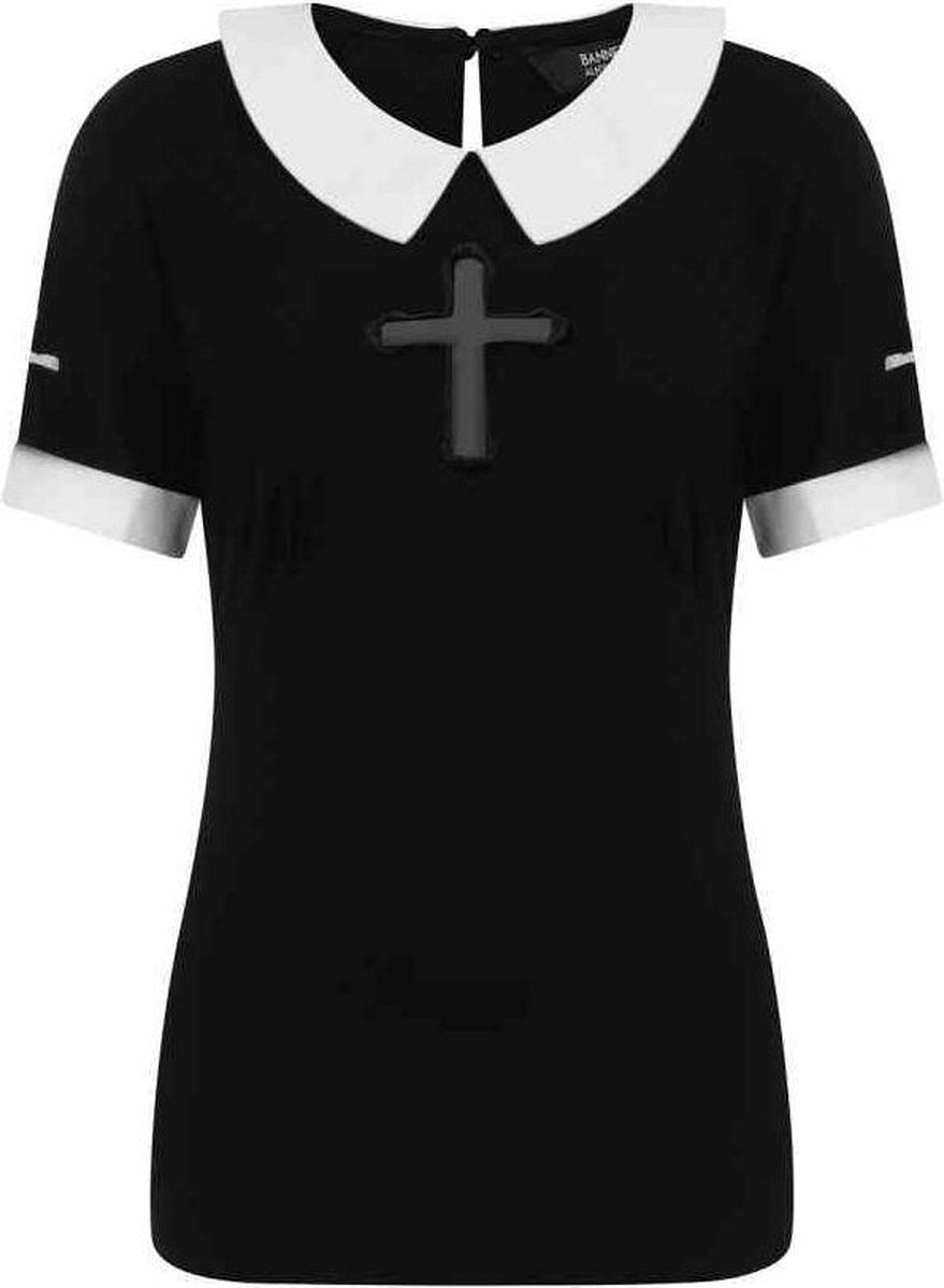 Banned Top -M- CROSSING OVER Zwart