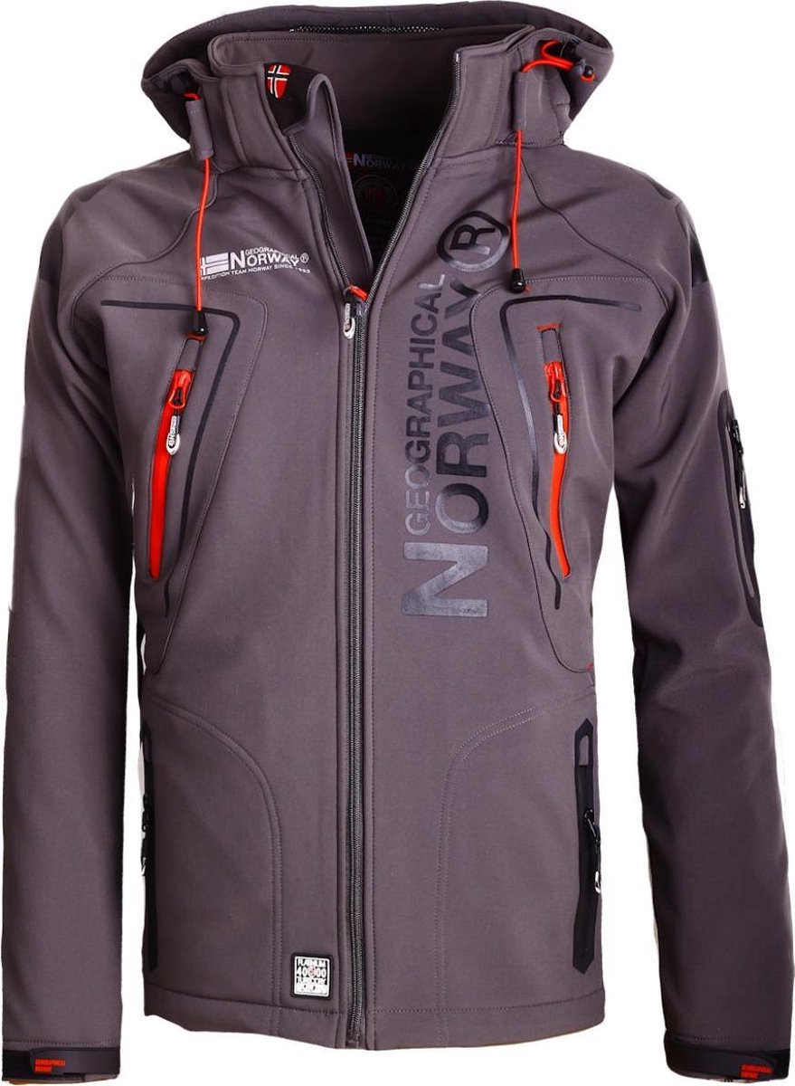 Geographical Norway Softshell Jas Heren Grijs Techno - XXL