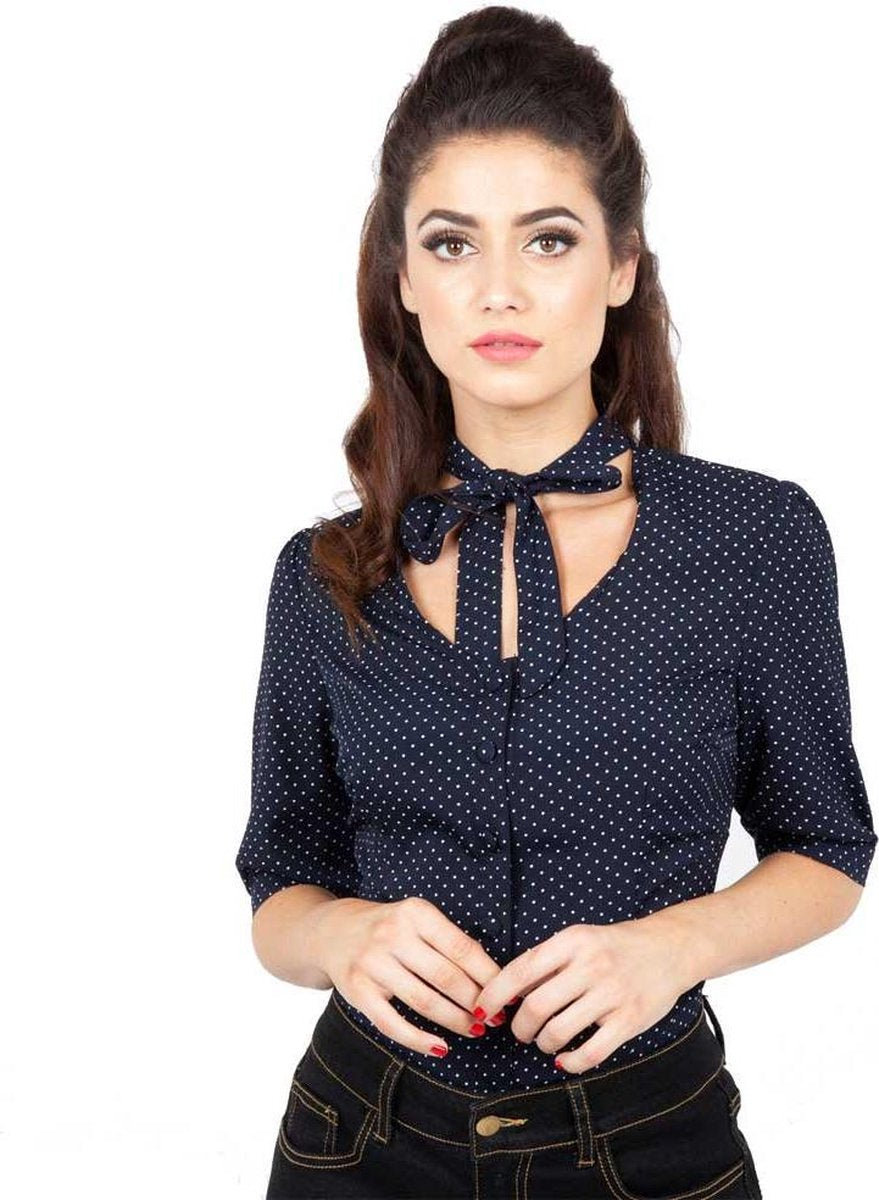 Voodoo Vixen Blouse -XS- Alex Blauw
