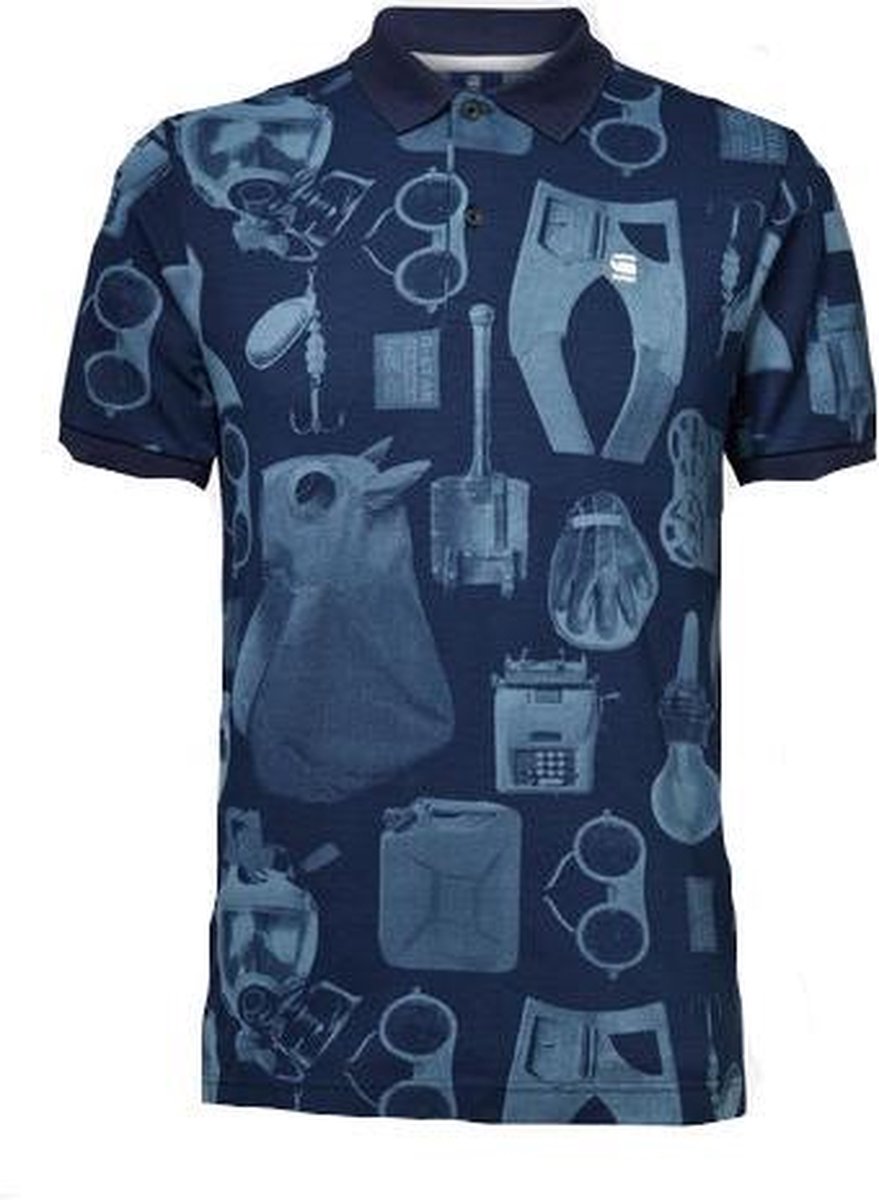 G-Star Raw Polo - Blauw - Maat S