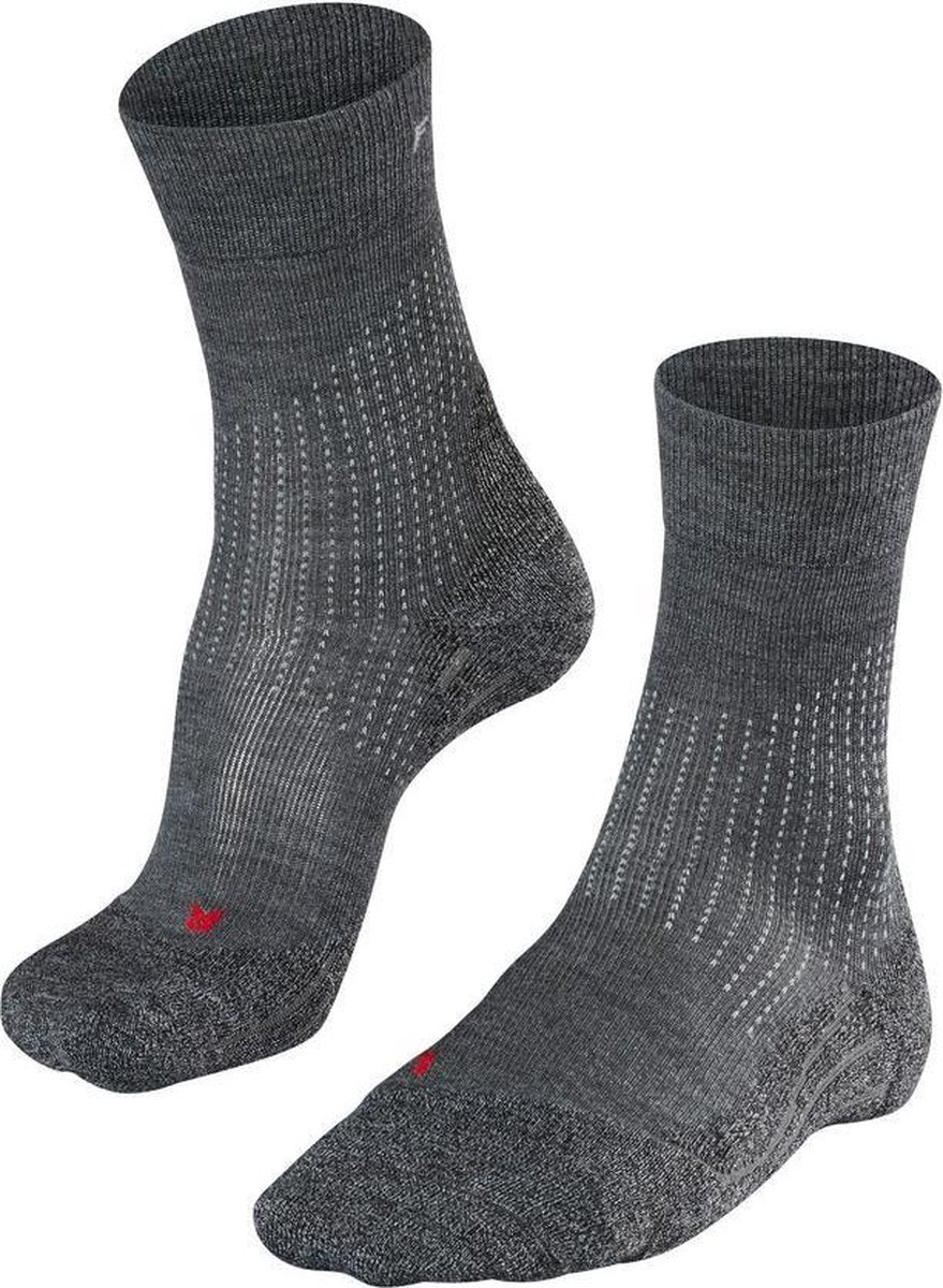 FALKE Stabilizing Wool Compressie Heren Sok 16247 - Grijs 3180 asphalt mel. Heren - 39-41