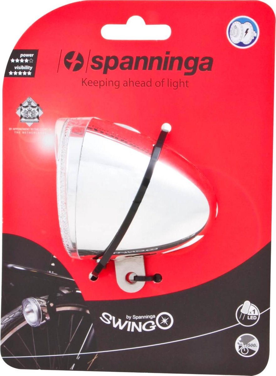 Spanninga Swingo Fiets koplamp - 4 lux - Batterij