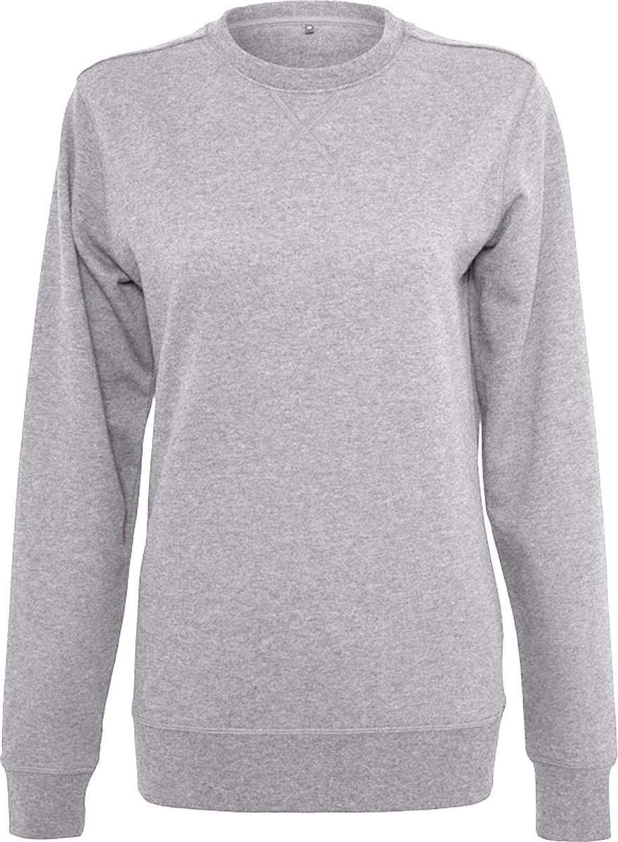 Build Your Brand Dames/dames Vlakke Lichte Crewneck-Trui (Grijs)