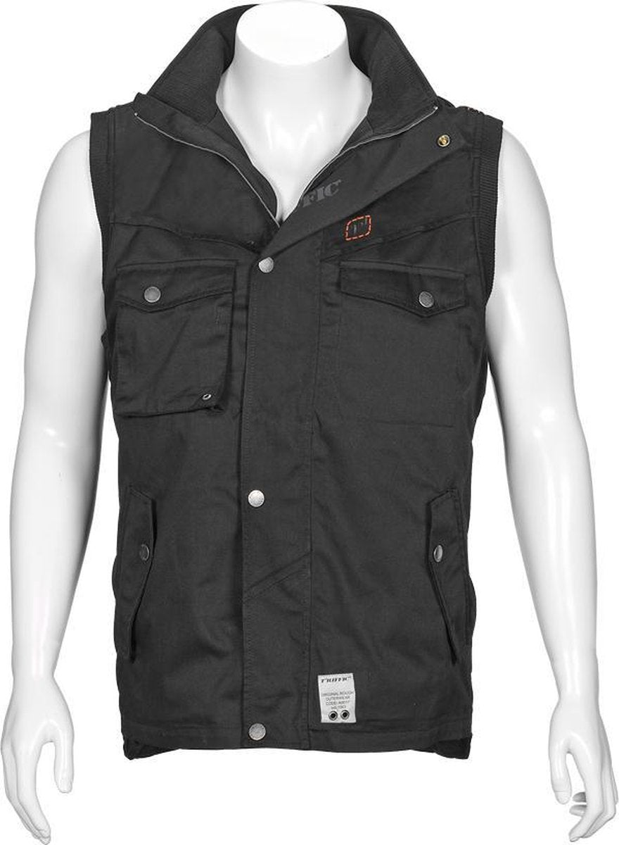 T'RIFFIC® SOLID Bodywarmer Twill 65/35% polyester/katoen Zwart size S