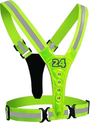 Activ24™ fluor LED reflecterend hardloop vest voor wandelen hardlopen jogging fietsen sporten - groen geel - ledvest - hardloopvest - hesje - Geen verzendkosten