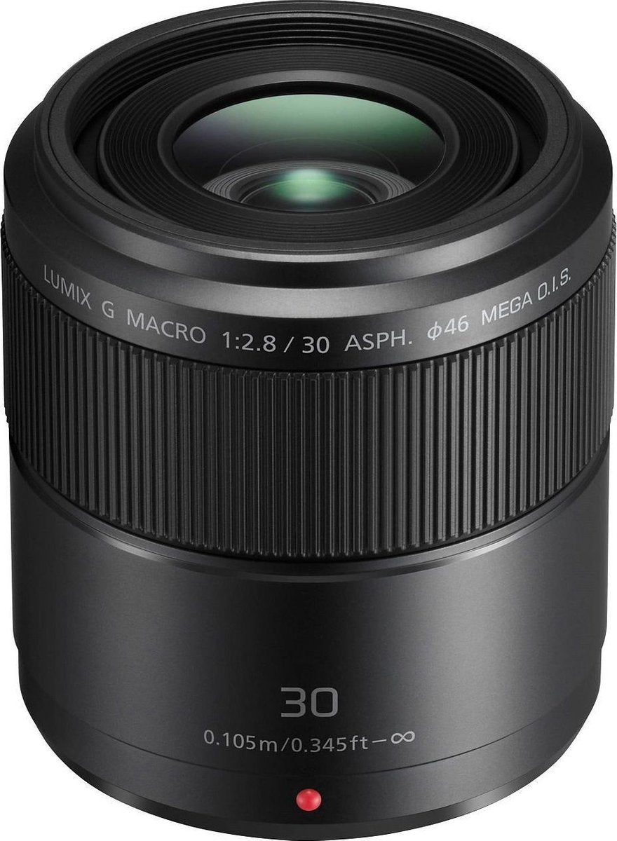 Panasonic Lumix G Macro 30mm / F2.8 ASPH. / MEGA O.I.S. SLR Macrolens Zwart