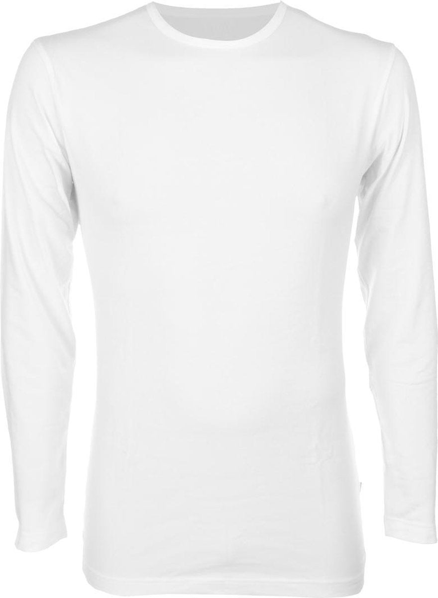 Heren T-shirt (ribkatoen) - Wit  - CLAESEN'S