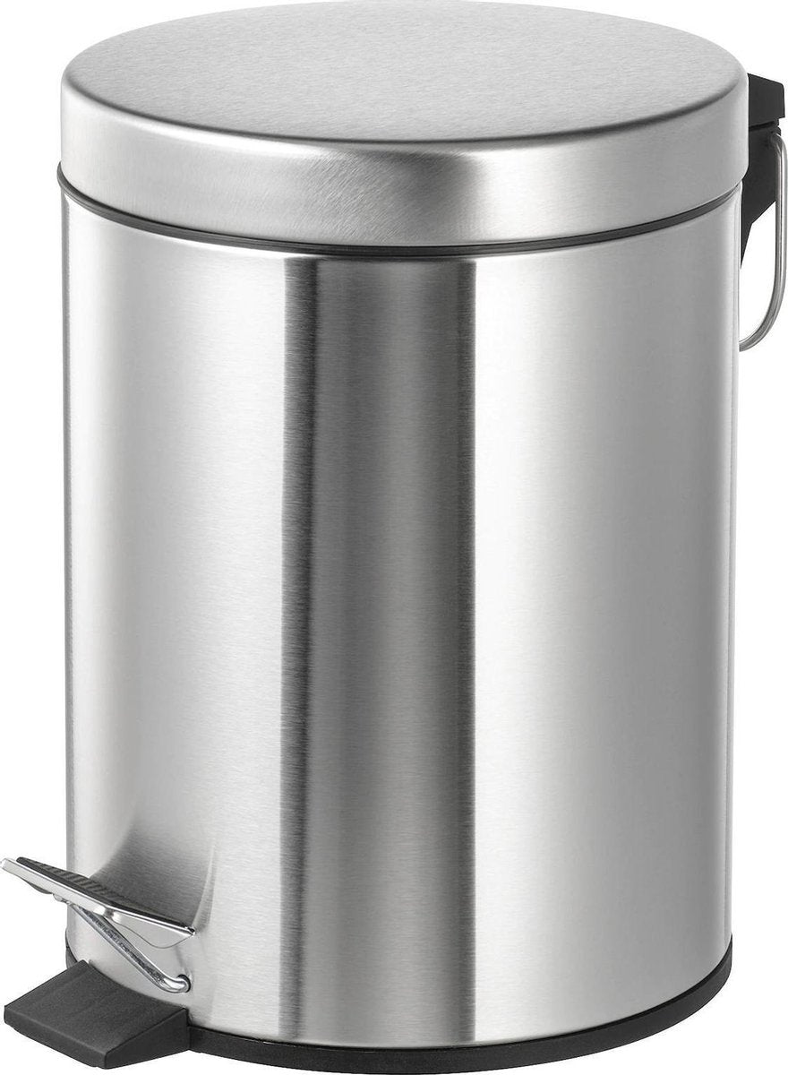 RVS Pedaalemmer met deksel en kunststof binnenemmer - 12 Liter