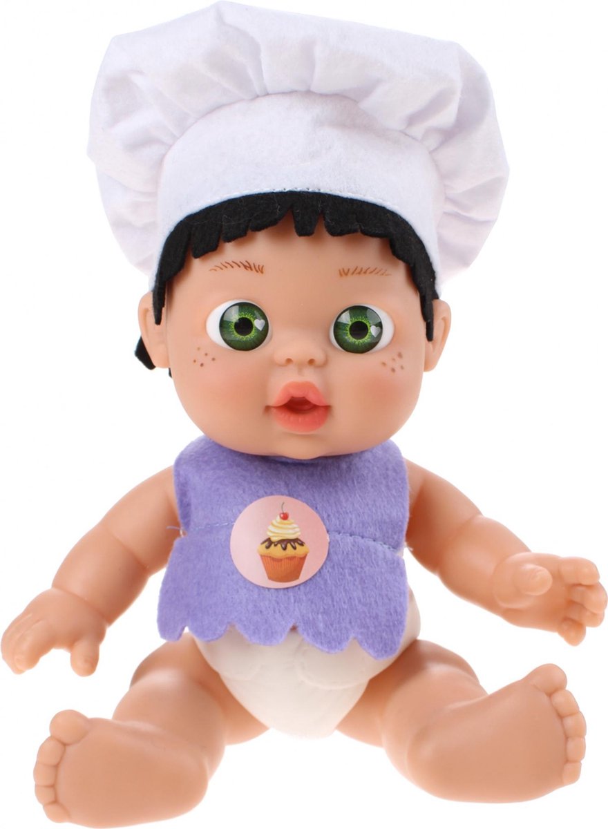 Falca Babypop Kok 19 Cm Meisjes Wit