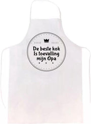 De beste kok is toevallig mijn opa keukenschort|verassing - feestdag - verjaardag - geschenk - gift - kado - cadeau - barbeque - barbecue - chefkok - keuken - schort - eten - bbq - vlees - familie - grandpa