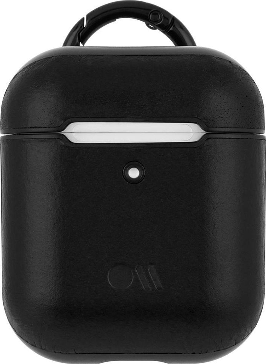 Case-Mate Case & Neck Strap voor AirPods - Leder - Black