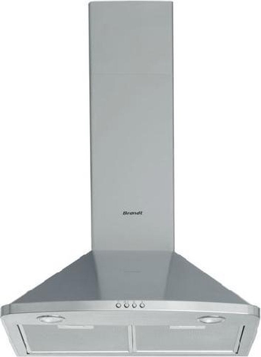 Brandt AD1046X Muurmontage Zilver 600m³/uur afzuigkap