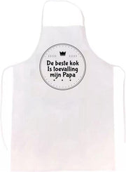 De beste kok is toevallig mijn papa keukenschort | verassing - feestdag - verjaardag - geschenk - gift - kado - cadeau - barbeque - barbecue - chefkok - keuken - schort - eten - bbq - vlees - familie