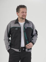 Blousonjas heren zwart/grijs/groen maat 60