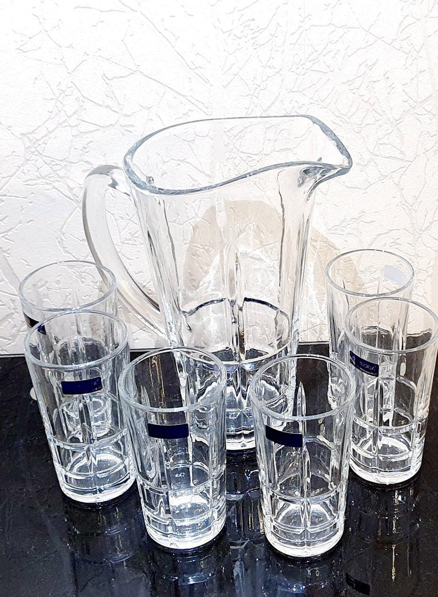 Crystal Karaf 7-delige set - Karaf + 6  glazen