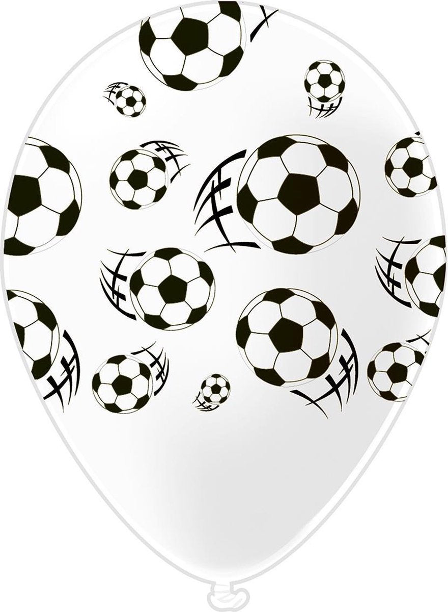 Tib Ballonnen Soccer 30 Cm Latex Wit 18 Stuks
