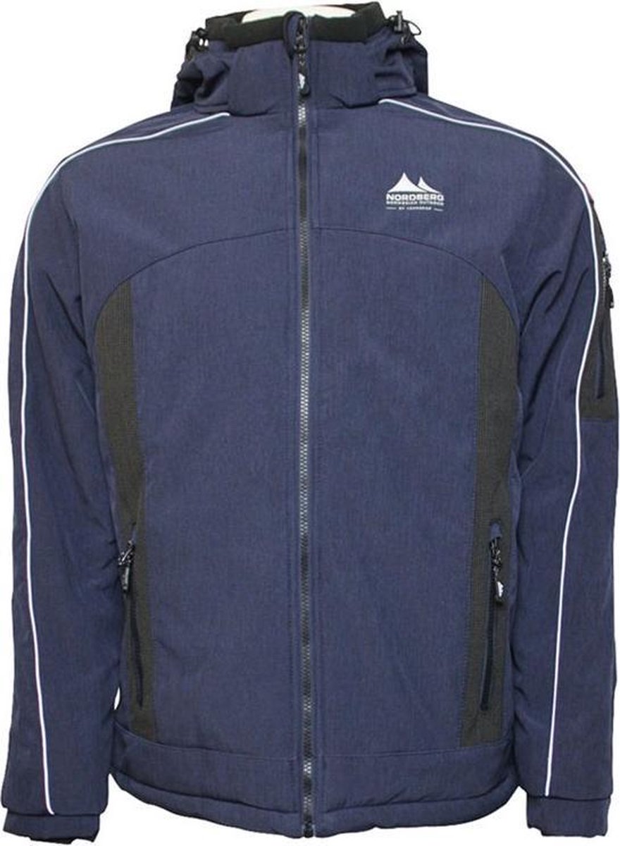 Nordberg heren winterjas Ole navy melange - maat 3XL