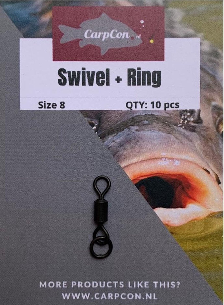 Swivel + Ring Size 11 - 10 stuks - Ringwartel (Chod Rig Wartel)