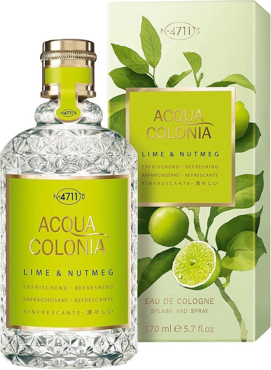 MULTIBUNDEL 2 stuks 4711 Acqua Colonia Lime & Nutmeg Eau De Cologne Spray 50ml