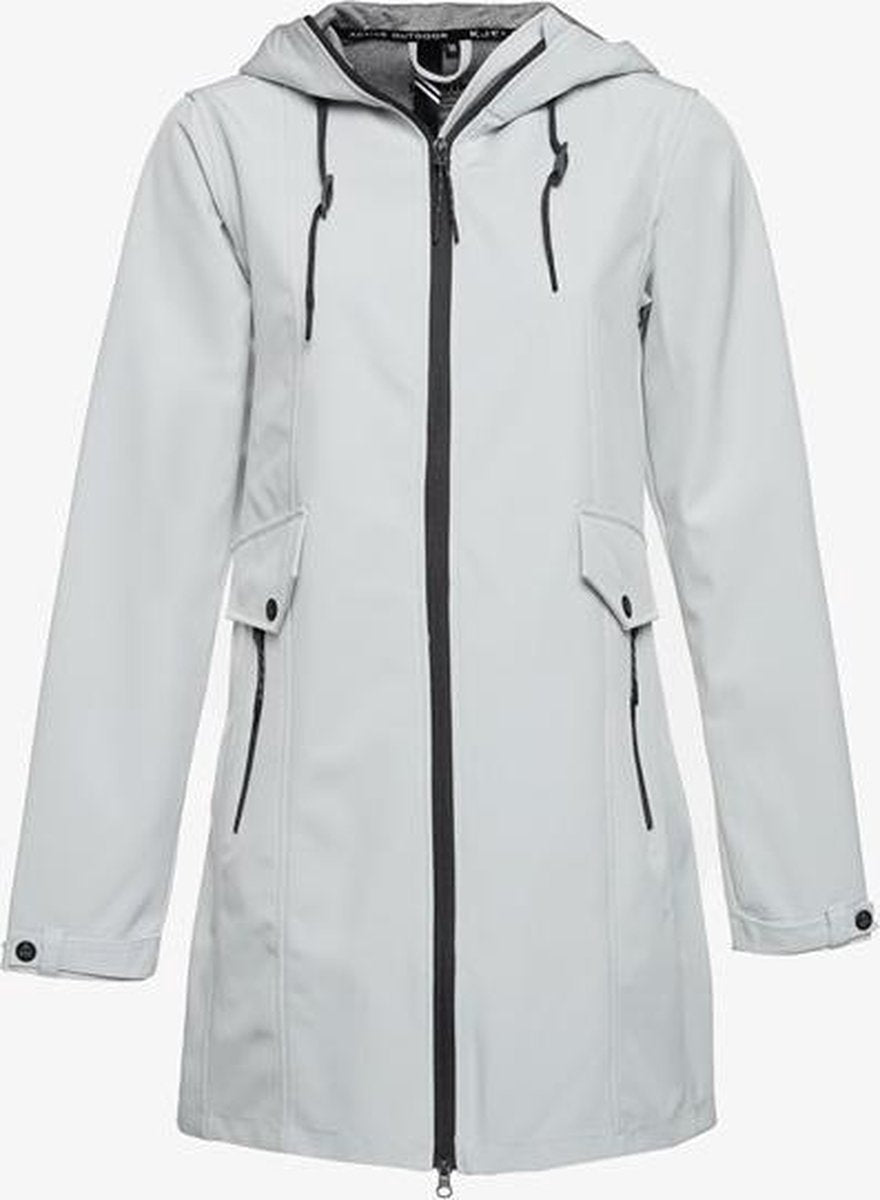 Kjelvik dames softshell jas waterafstotend - Grijs - Maat XL - Winddicht - Ademend materiaal