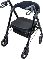 Aidapt deluxe bariatrische rollator sterk aluminium frame - zwart