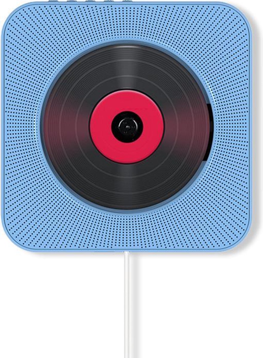 Innvision CD speler met radio en Bluetooth - Retro design - Ook voor kinderen - CD / Radio / USB / AUX / Bluetooth - Blauw