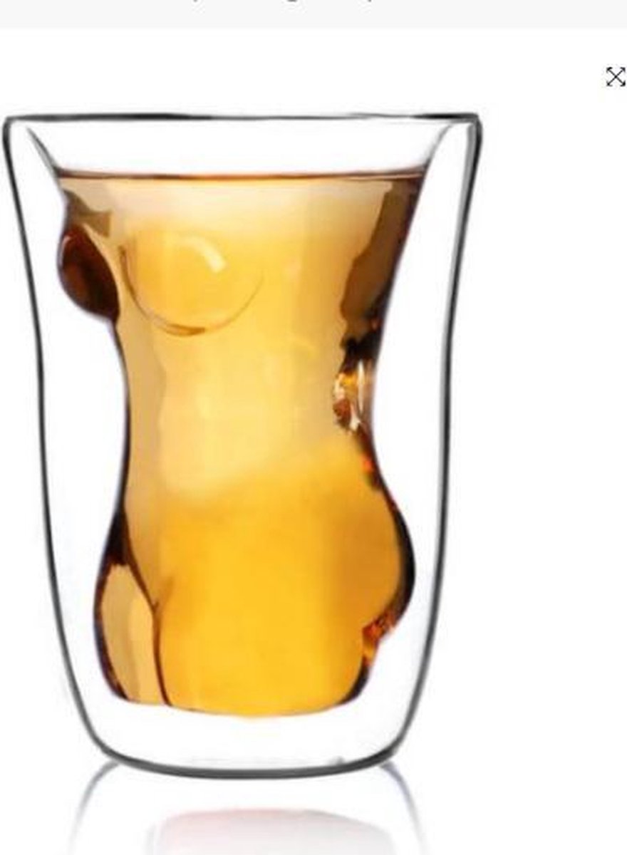 Spannend glas sexy vrouwenlichaam