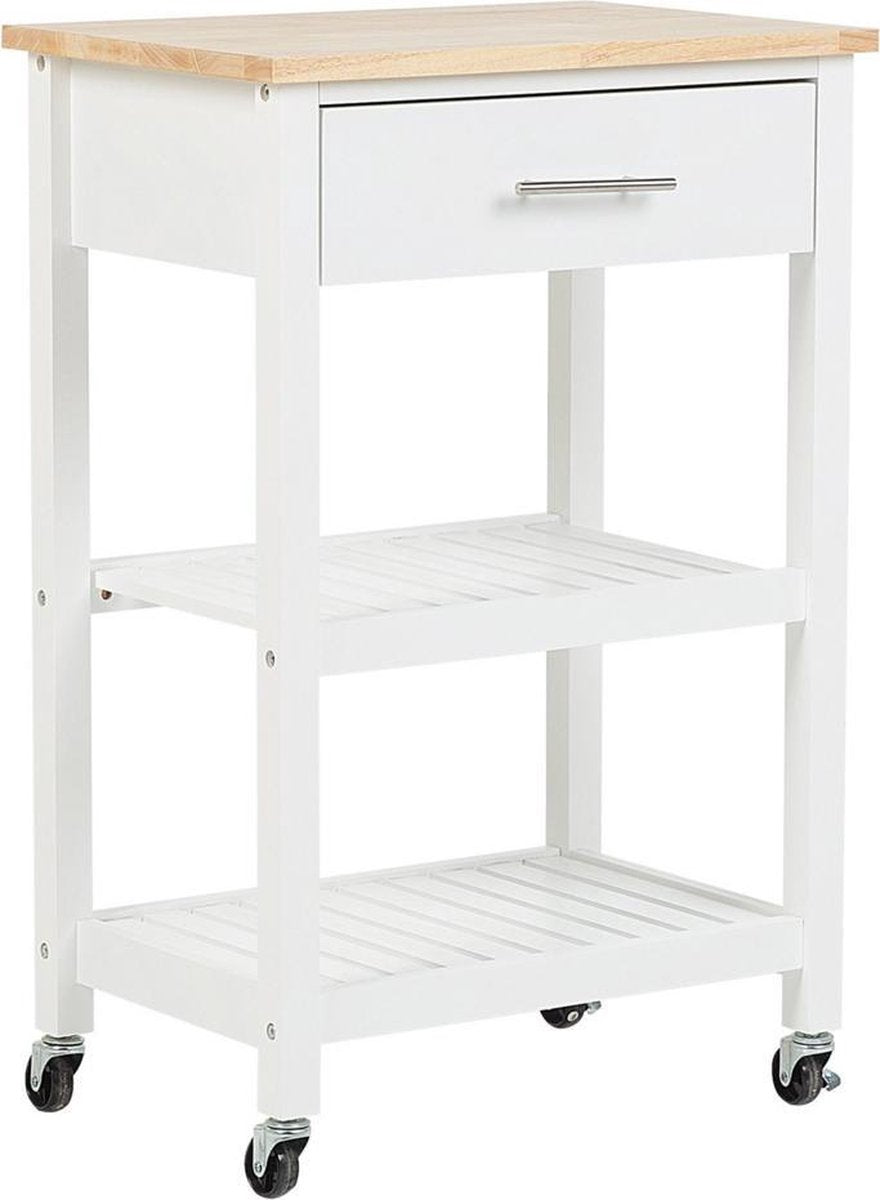 Beliani HIUMA - Keukentrolley - wit - MDF