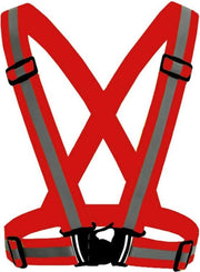 Night Riding uitgevoerd flexibel reflecterend veiligheidsvest (rood)-