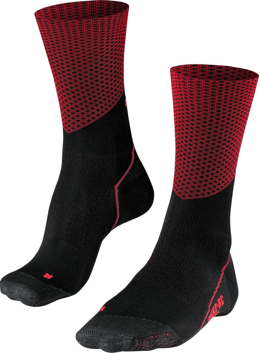 Falke Falke BC Impulse Slope Fietssokken - Maat 39-41 - Unisex - zwart - rood